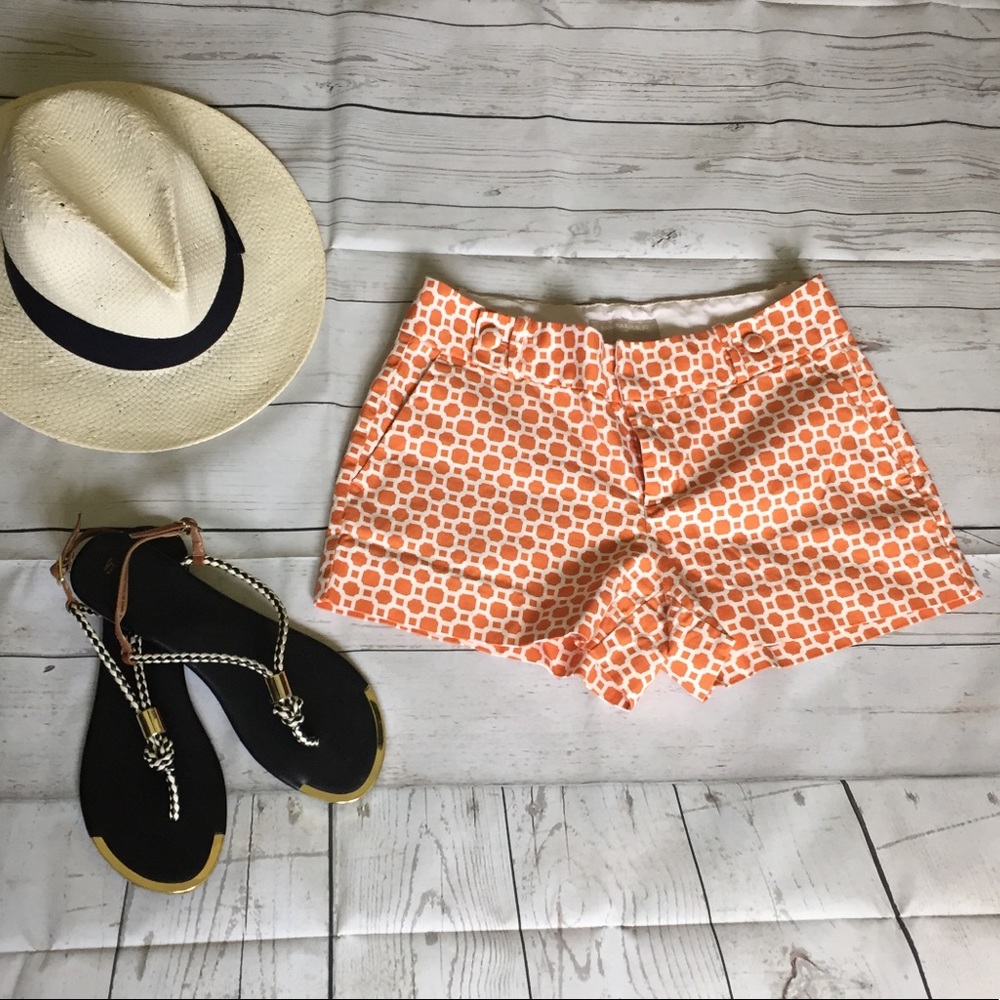 Orange print shorts